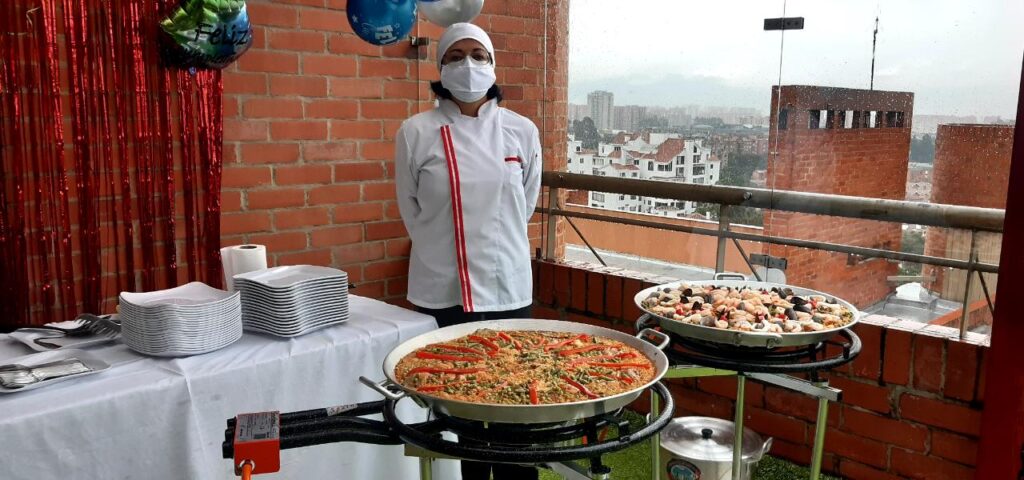 Paella en vivo a domicilio en Bogotá